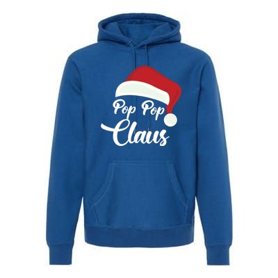 Pop Pop Claus Christmas Santa Hat Grandpa Gift Premium Hoodie