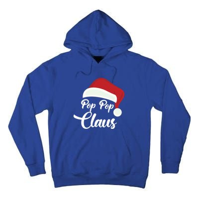 Pop Pop Claus Christmas Santa Hat Grandpa Gift Tall Hoodie