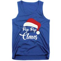 Pop Pop Claus Christmas Santa Hat Grandpa Gift Tank Top