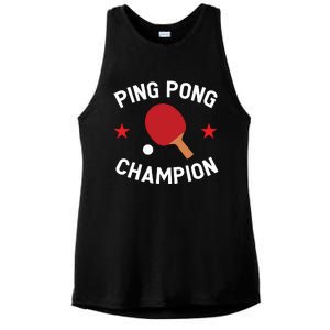 Ping Pong Champion Table Tennis Lover Gift Ladies PosiCharge Tri-Blend Wicking Tank