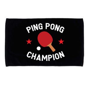 Ping Pong Champion Table Tennis Lover Gift Microfiber Hand Towel