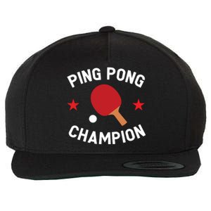 Ping Pong Champion Table Tennis Lover Gift Wool Snapback Cap