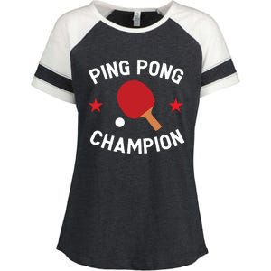 Ping Pong Champion Table Tennis Lover Gift Enza Ladies Jersey Colorblock Tee