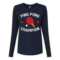 Ping Pong Champion Table Tennis Lover Gift Womens Cotton Relaxed Long Sleeve T-Shirt