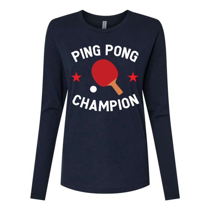 Ping Pong Champion Table Tennis Lover Gift Womens Cotton Relaxed Long Sleeve T-Shirt