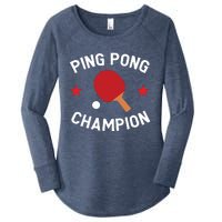 Ping Pong Champion Table Tennis Lover Gift Women's Perfect Tri Tunic Long Sleeve Shirt