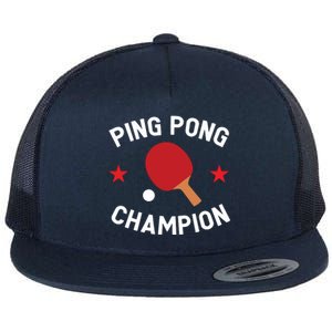 Ping Pong Champion Table Tennis Lover Gift Flat Bill Trucker Hat