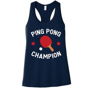 Ping Pong Champion Table Tennis Lover Gift Women's Racerback Tank