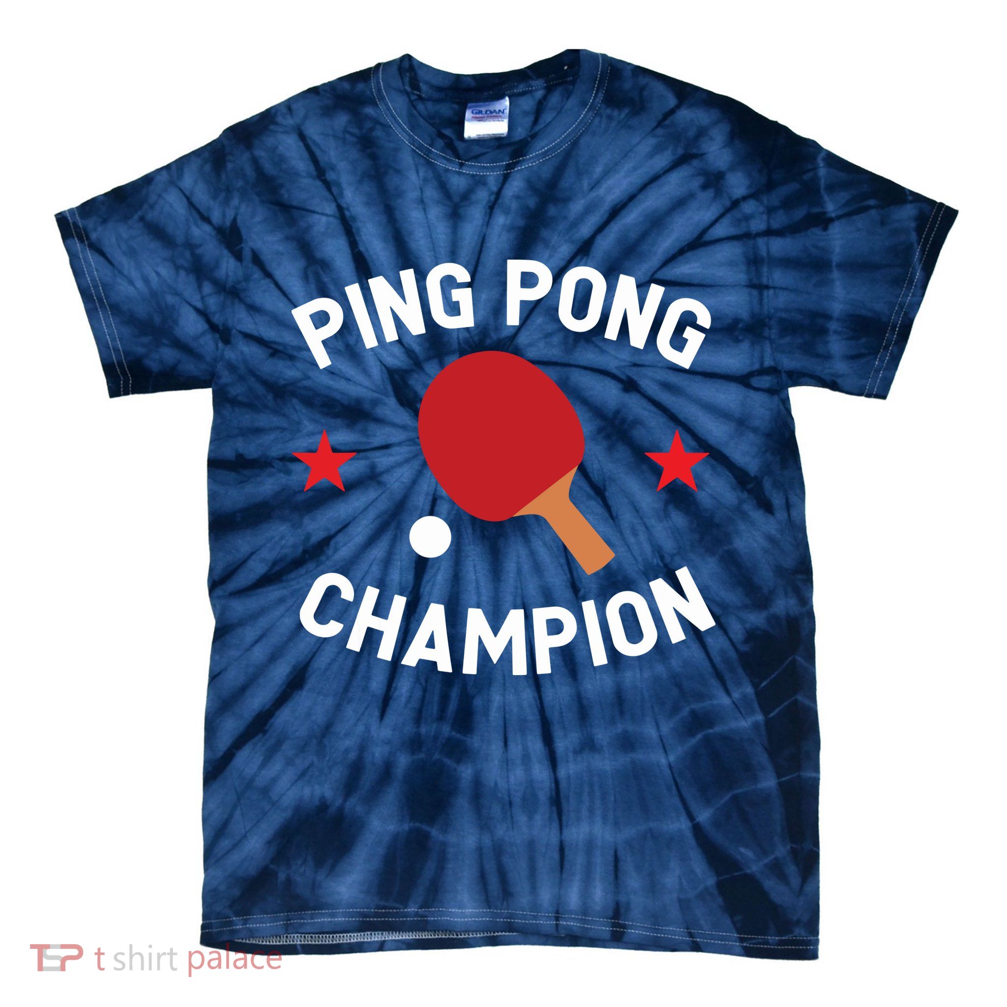 Ping Pong Champion Table Tennis Lover Gift Tie-Dye T-Shirt