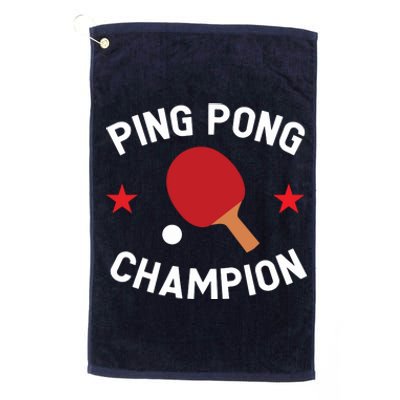 Ping Pong Champion Table Tennis Lover Gift Platinum Collection Golf Towel