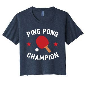 Ping Pong Champion Table Tennis Lover Gift Women's Crop Top Tee