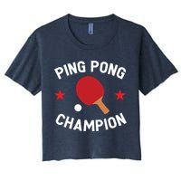 Ping Pong Champion Table Tennis Lover Gift Women's Crop Top Tee