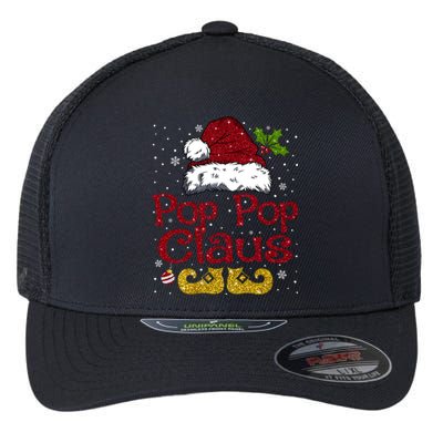 Pop Pop Claus Matching Family Christmas Santa Hat Xmas Gift Flexfit Unipanel Trucker Cap