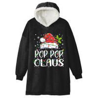 Pop Pop Claus Christmas Lights Pajama Family Matching Hooded Wearable Blanket