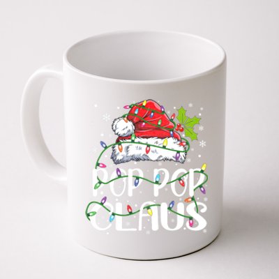 Pop Pop Claus Christmas Lights Pajama Family Matching Coffee Mug