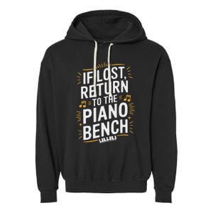 Piano Player Classical Music Pianist And Keyboard Musician Garment-Dyed Fleece Hoodie