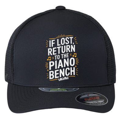 Piano Player Classical Music Pianist And Keyboard Musician Flexfit Unipanel Trucker Cap