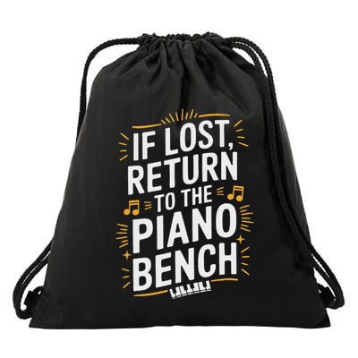 Piano Player Classical Music Pianist And Keyboard Musician Drawstring Bag