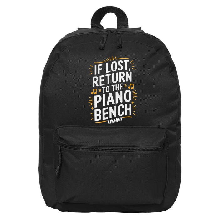 Piano Player Classical Music Pianist And Keyboard Musician 16 in Basic Backpack
