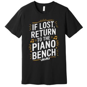 Piano Player Classical Music Pianist And Keyboard Musician Premium T-Shirt