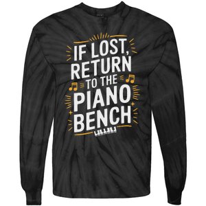 Piano Player Classical Music Pianist And Keyboard Musician Tie-Dye Long Sleeve Shirt