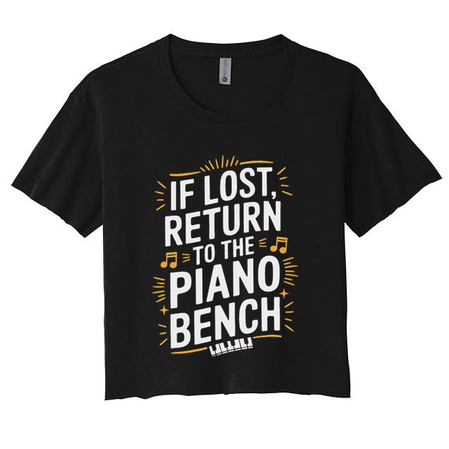 Piano Player Classical Music Pianist And Keyboard Musician Crop Top