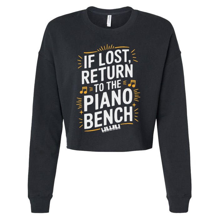 Piano Player Classical Music Pianist And Keyboard Musician Cropped Pullover Crew