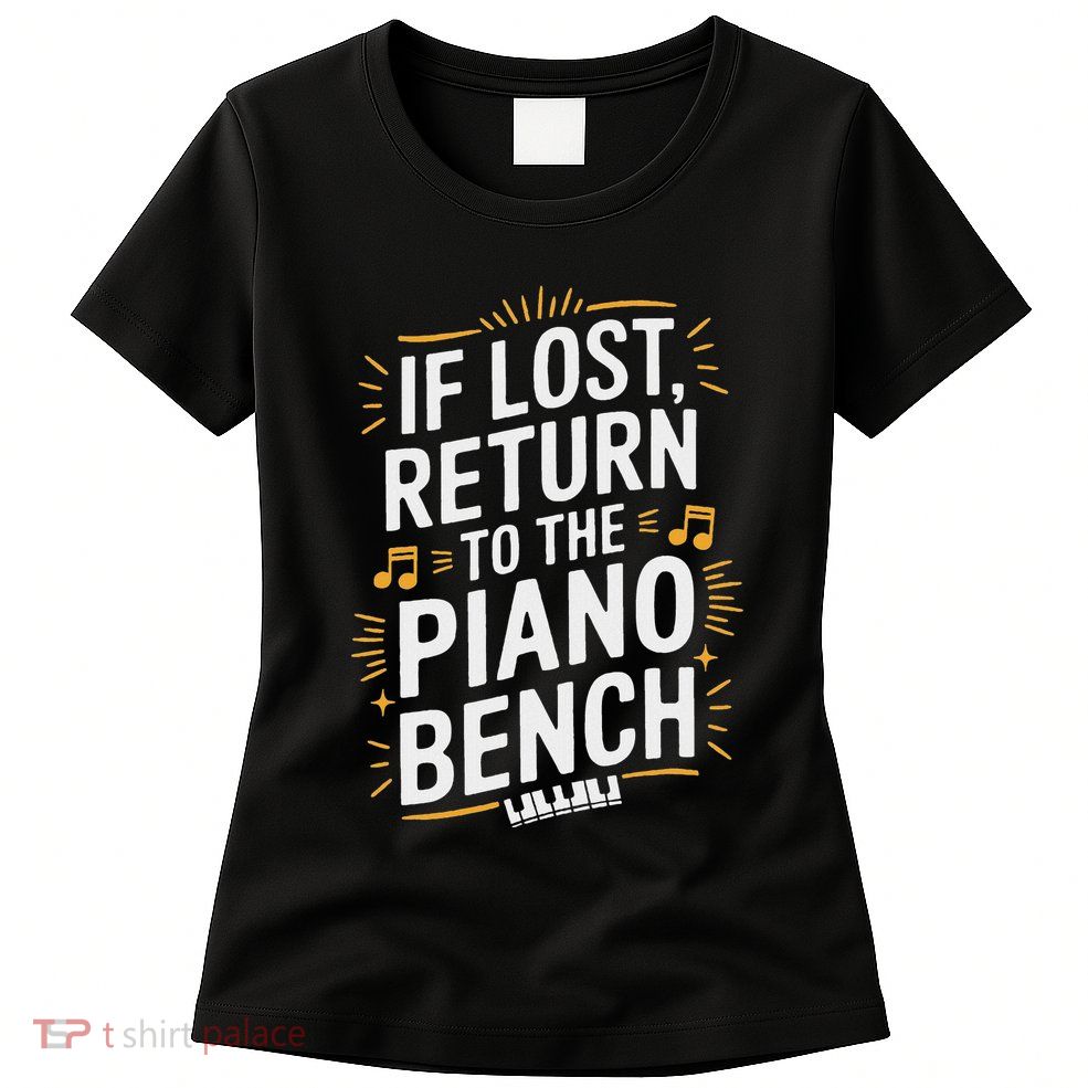 Piano Player Classical Music Pianist And Keyboard Musician Womens T-Shirt
