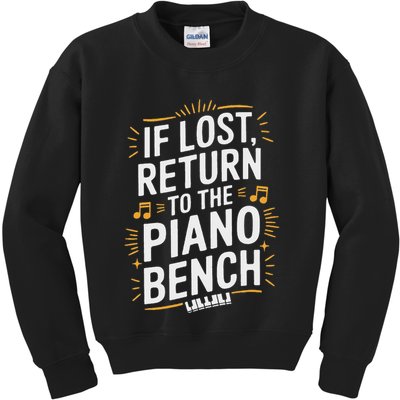 Piano Player Classical Music Pianist And Keyboard Musician Kids Sweatshirt