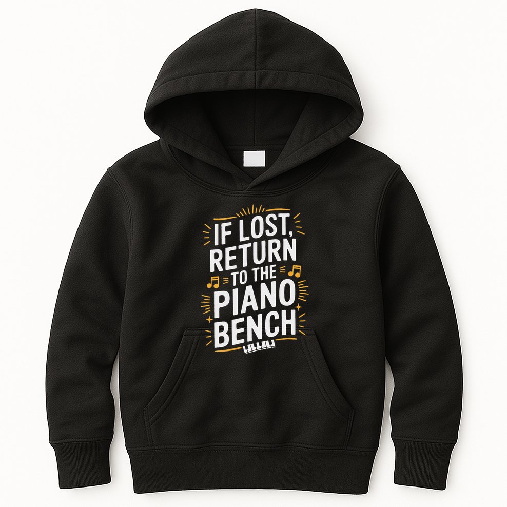 Piano Player Classical Music Pianist And Keyboard Musician Kids Hoodie