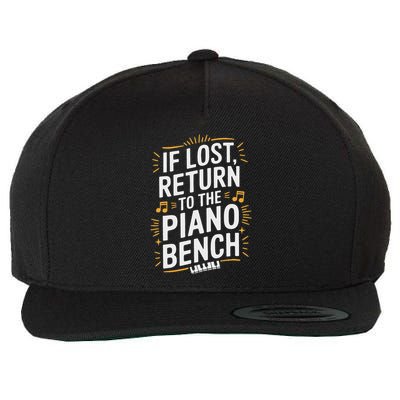 Piano Player Classical Music Pianist And Keyboard Musician Wool Snapback Cap