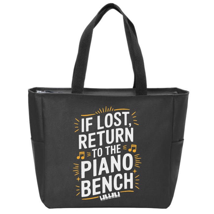 Piano Player Classical Music Pianist And Keyboard Musician Zip Tote Bag