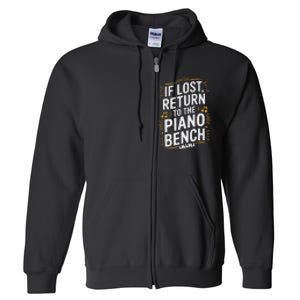 Piano Player Classical Music Pianist And Keyboard Musician Full Zip Hoodie