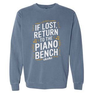 Piano Player Classical Music Pianist And Keyboard Musician Garment-Dyed Sweatshirt