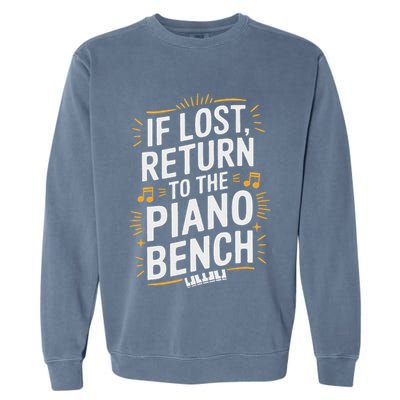 Piano Player Classical Music Pianist And Keyboard Musician Garment-Dyed Sweatshirt