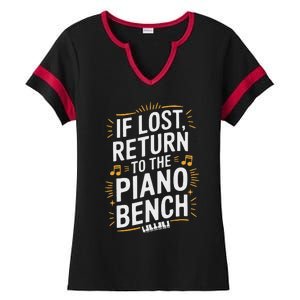 Piano Player Classical Music Pianist And Keyboard Musician Ladies Halftime Notch Neck Tee