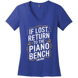 Piano Player Classical Music Pianist And Keyboard Musician Women's V-Neck T-Shirt