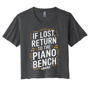 Piano Player Classical Music Pianist And Keyboard Musician Women's Crop Top Tee