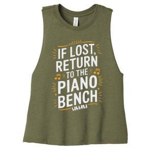 Piano Player Classical Music Pianist And Keyboard Musician Women's Racerback Cropped Tank