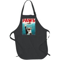 Paws Parody Cat Mouse Humorous Cat Chasing Mouse Kitten Full-Length Apron With Pockets