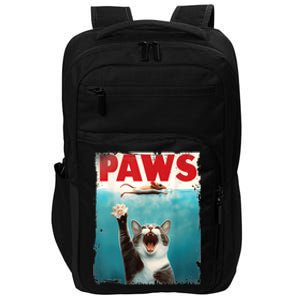 Paws Parody Cat Mouse Humorous Cat Chasing Mouse Kitten Impact Tech Backpack