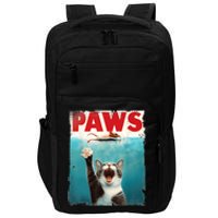 Paws Parody Cat Mouse Humorous Cat Chasing Mouse Kitten Impact Tech Backpack