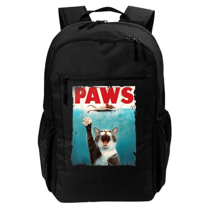 Paws Parody Cat Mouse Humorous Cat Chasing Mouse Kitten Daily Commute Backpack