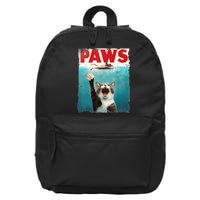 Paws Parody Cat Mouse Humorous Cat Chasing Mouse Kitten 16 in Basic Backpack