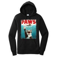 Paws Parody Cat Mouse Humorous Cat Chasing Mouse Kitten Women's Pullover Hoodie