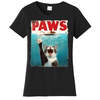 Paws Parody Cat Mouse Humorous Cat Chasing Mouse Kitten Women's T-Shirt