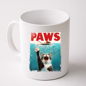 Paws Parody Cat Mouse Humorous Cat Chasing Mouse Kitten Coffee Mug