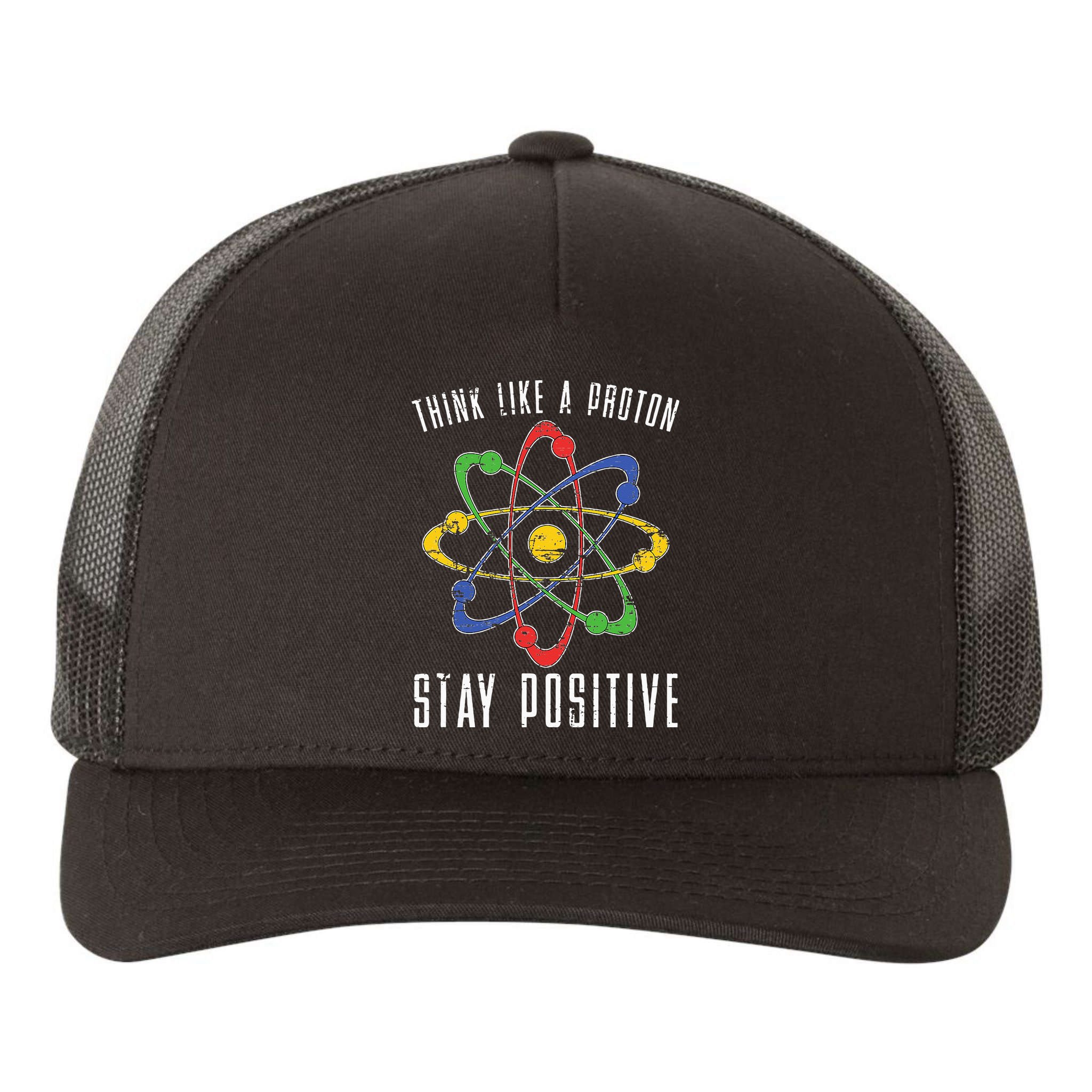 Positive Proton Chemist Nerd Science Teacher Gift Chemistry Yupoong Adult 5-Panel Trucker Hat