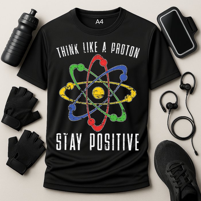 Positive Proton Chemist Nerd Science Teacher Gift Chemistry Cooling Performance Crew T-Shirt