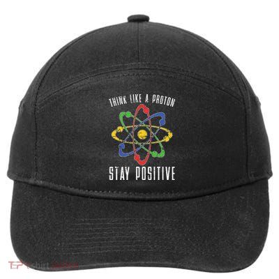 Positive Proton Chemist Nerd Science Teacher Gift Chemistry 7-Panel Snapback Hat